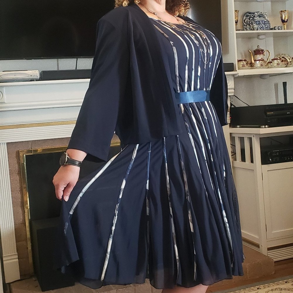 Jessica Howard Cropped Dress Jacket Size 22W NWT - Picture 3 of 6